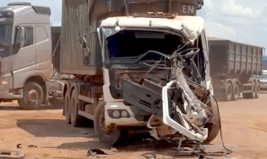 Acidente envolvendo caminhão e carreta na BR-163 em Sorriso deixa um ferido