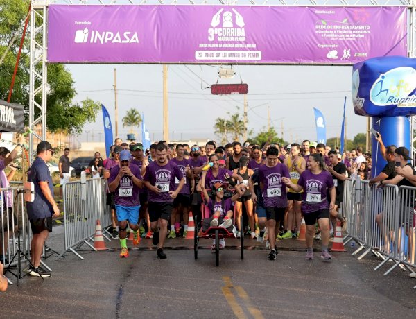 Corrida Maria da Penha Atraí Mais de 900 Participantes em Sinop para Lançar Agosto Lilás
