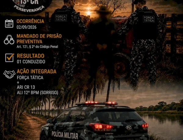 Força Tática Prende Homem com Mandado de Prisão em Fazenda de Canarana