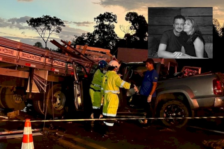 Tragédia na BR-163: Casal morre e dois ficam feridos em grave colisão entre caminhonete e carreta em MT