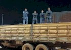 PM de Campinápolis apreende carga ilegal de madeira