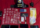 PM prende quatro e fecha ponto de distribuição de drogas em Barra do Garças