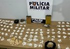 PM prende dois faccionados com mais de 1,1 mil porções de cocaína e tabletes de maconha