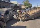Motorista perde controle de Corolla, atinge dois veículos estacionados e é suspeito de dirigir embriagado em Nova Xavantina