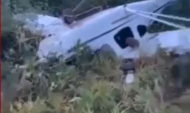 Avião sai da pista, cai na mata e tomba, mas piloto sai ileso em Nova Xavantina