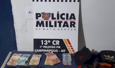 PM prende suspeitos de furto, receptação e tráfico de drogas em Campinápolis