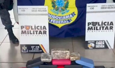 Polícia Militar e PRF prendem homem com 25 quilos de pasta base em Canarana
