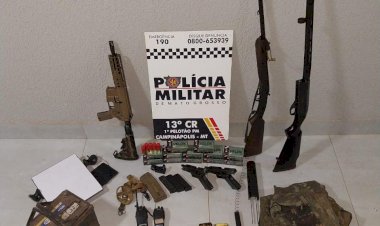 PM do núcleo de Campinápolis prende suspeitos por porte e posse ilegal de arma de fogo