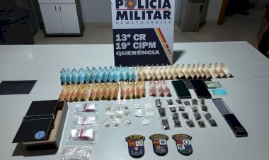 Polícia Militar de Querência prende suspeito e apreende menor por tráfico de drogas no Setor F