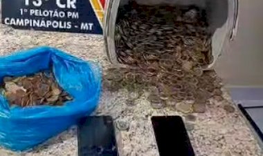 Suspeitos são presos após furto em supermercado e mais de R$ 26 mil são recuperados em Campinápolis; vídeo