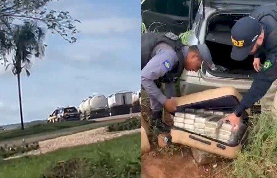 Perseguição policial termina com apreensão de mais de 200 kg de drogas em Barra do Garças