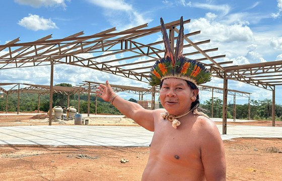 Após 60 anos, construção de novo prédio da Escola Indígena Dom Felippo Rinaldi está em andamento