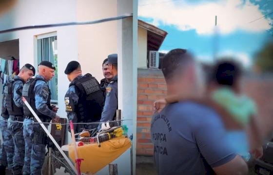 Em surto psicótico, jovem se tranca com filho dentro de casa e PM intervém em Barra do Garças