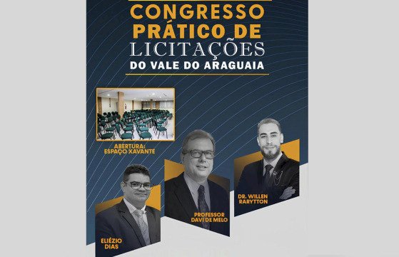 1º Congresso Prático de Licitações do Vale do Araguaia começa na próxima semana