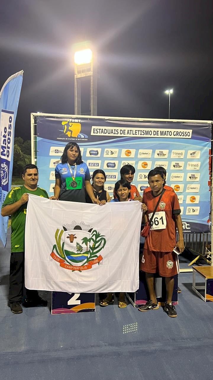 Atletas de Campinápolis ganham medalhas no Campeonato Estadual Caixa de Atletismo sub-16 em Cuiabá
