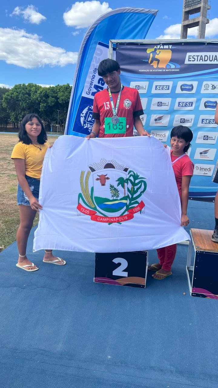 Atletas de Campinápolis ganham medalhas no Campeonato Estadual Caixa de Atletismo sub-16 em Cuiabá