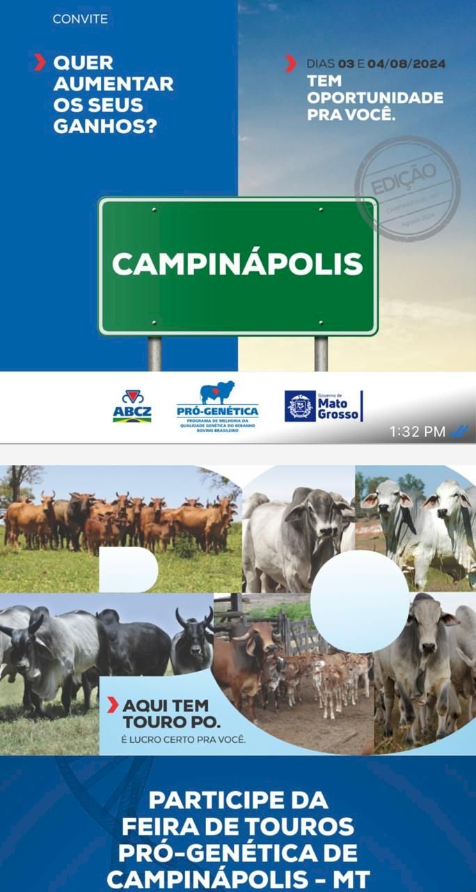 Sindicato Rural de Campinápolis realiza em agosto a 3ª Feira Pró-Genética