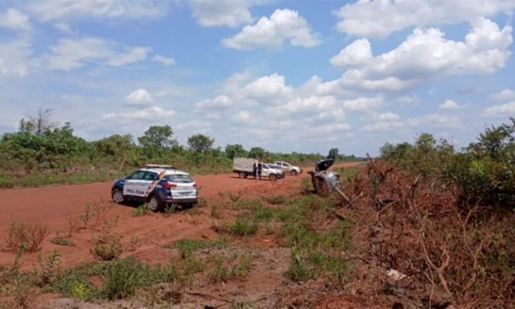 Idoso morre e dois ficam feridos em capotamento na região do Araguaia