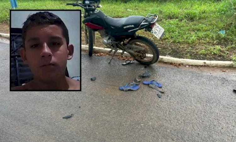 Menino de 13 anos morre acidente de moto e irmão gêmeo fica ferido em MT
