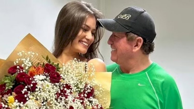 Apaixonado, Amado Batista marca casamento com a Miss Universe MT Calita Franciele