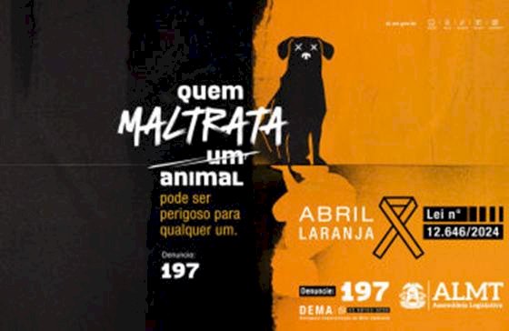 Campanha da ALMT para conscientizar sobre abuso contra animais é destaque em site internacional