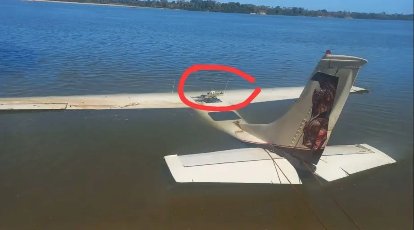 Avião é encontrado parcialmente submerso no rio Araguaia em Santa Terezinha