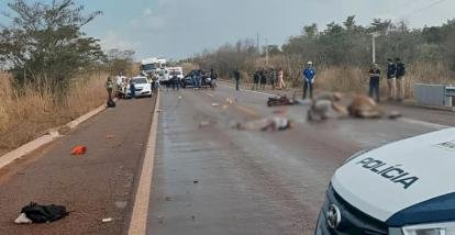 Motociclista morre atropelado por caminhão após bezerro invadir pista na BR-158