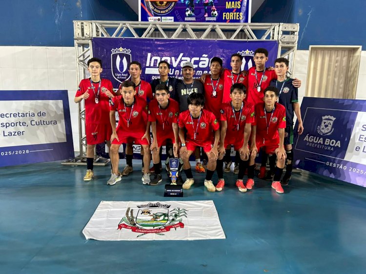 Campinápolis conquista título na Liga Azul de Futsal Sub-15 em Água Boa/MT