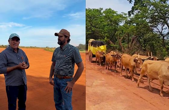 Trajeto com carros-de-bois na BR-158 pode chamar atenção do governo federal