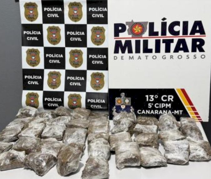 Ação conjunta prende traficante com 4 kg de maconha em Canarana