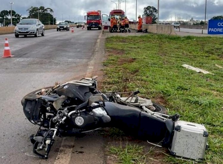 Ex-prefeito de Barra do Garças se envolve em grave acidente com moto BMW 1200 no entorno de Brasília