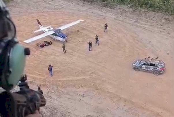 Avião com 450kg de drogas foi apreendido em Gaúcha do Norte
