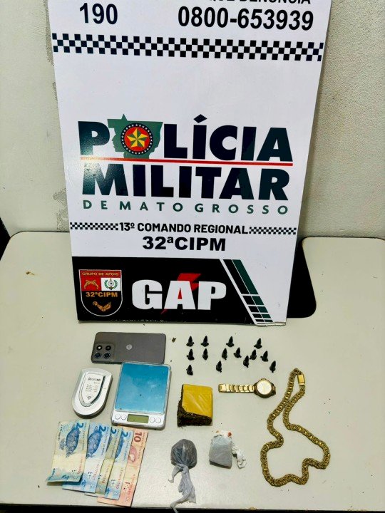 Operação Tolerância Zero desarticula ponto de tráfico e prende três em Nova Xavantina