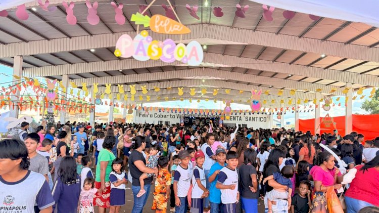 Sabor de Páscoa reúne famílias e leva alegria para centenas de crianças em Campinápolis; vídeo